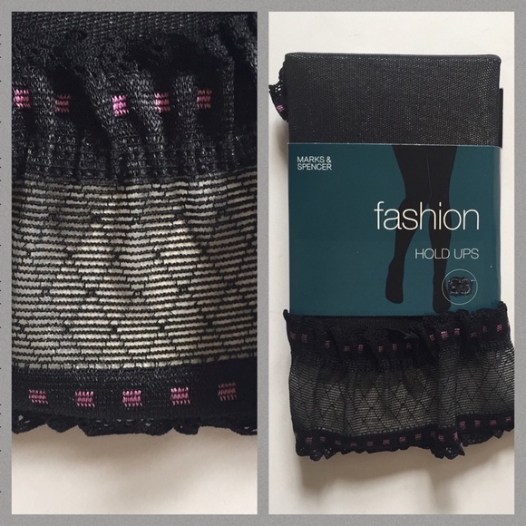 Marks & Spencer’s thigh-high stockings long mesh fishnet Hold Ups socks - Picture 4 of 8